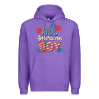 Purple all american boy Premium Hoodie - MaliasSmallBusiness