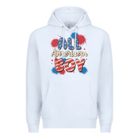 White all american boy Premium Hoodie - MaliasSmallBusiness