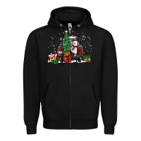 Black christmas truck Zipper Hoodie - RanaPortraitStore