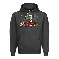 Charcoal Heather christmas truck Zipper Hoodie - RanaPortraitStore
