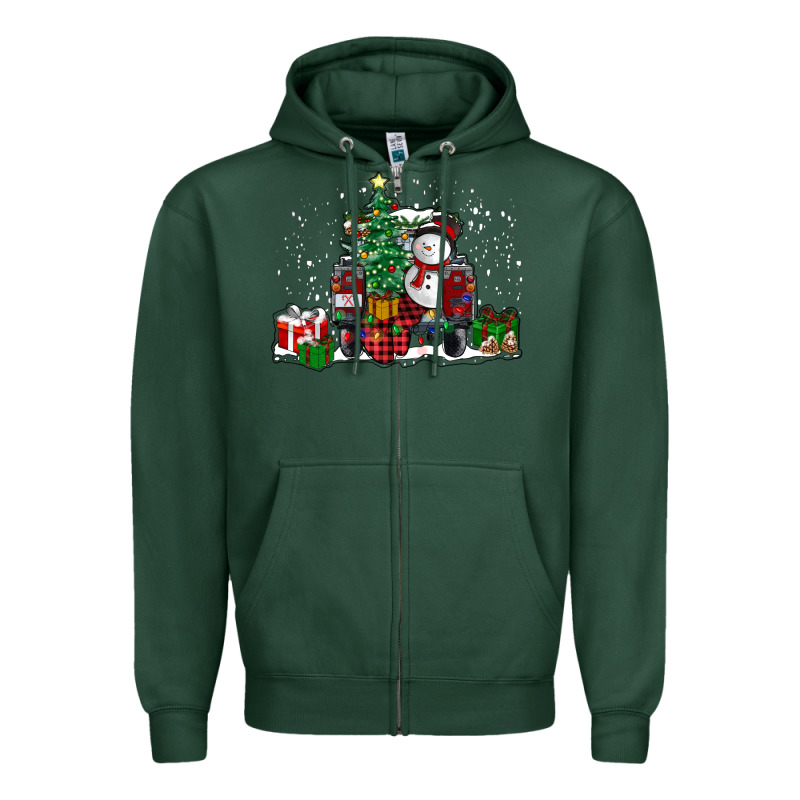 Christmas Truck Zipper Hoodie by RanaPortraitStore | Teevron