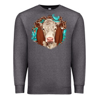 Charcoal Heather hareford leopard gemstone Premium Sweatshirt - JahusDesignShop