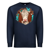 Navy hareford leopard gemstone Premium Sweatshirt - JahusDesignShop