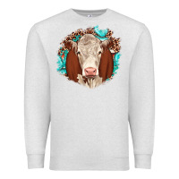 Oatmeal Heather hareford leopard gemstone Premium Sweatshirt - JahusDesignShop