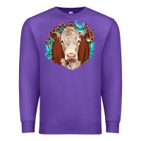 Purple hareford leopard gemstone Premium Sweatshirt - JahusDesignShop