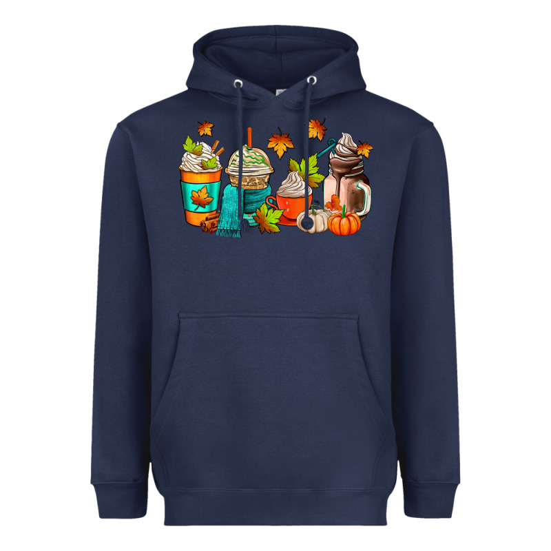 Fall Coffee Cups Heavyweight Hoodie by AdoDesignShop | Teevron