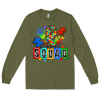 Army Green support squad autism Long Sleeve Tee - Zillion Design Studio