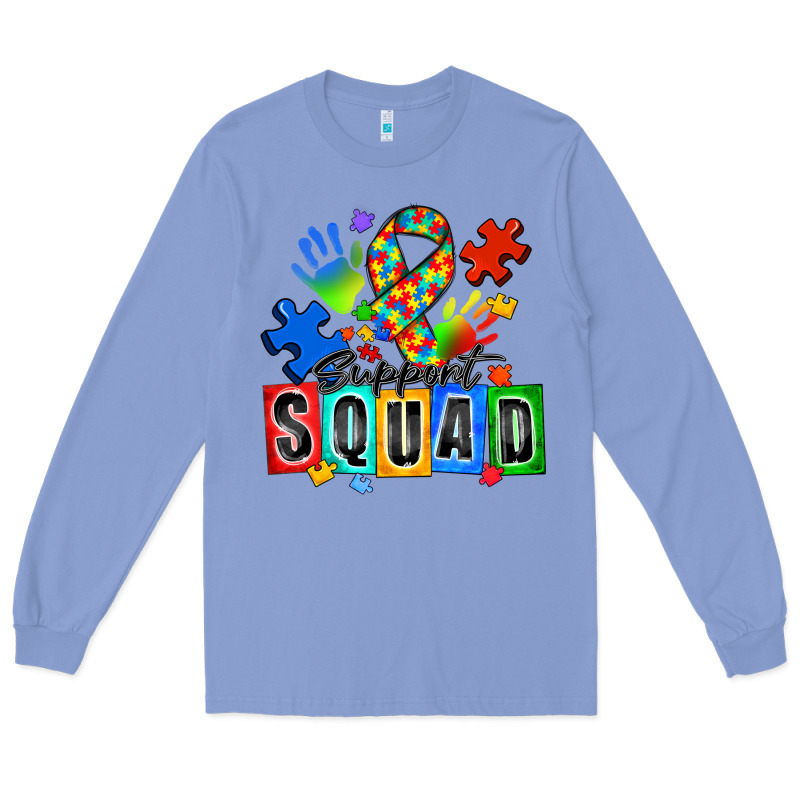Support Squad Autism Long Sleeve Tee by Zillion Design Studio | Teevron