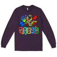 Plum support squad autism Long Sleeve Tee - Zillion Design Studio