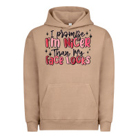 Pigment Burro i promise i'm nicer than my face looks Urban Hoodie - MaliasSmallBusiness