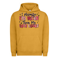 Pigment Peanut Butter i promise i'm nicer than my face looks Urban Hoodie - MaliasSmallBusiness