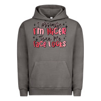 Pigment Tornado i promise i'm nicer than my face looks Urban Hoodie - MaliasSmallBusiness