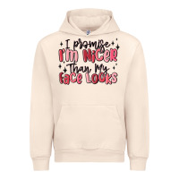 Sandshell i promise i'm nicer than my face looks Urban Hoodie - MaliasSmallBusiness