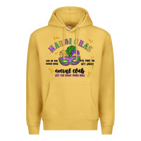 Antique Gold mardi gras social club Premium Hoodie - MaliasSmallBusiness