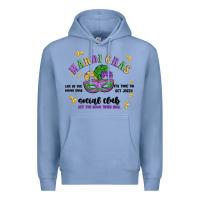 Colony Blue mardi gras social club Premium Hoodie - MaliasSmallBusiness
