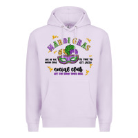 Lilac mardi gras social club Premium Hoodie - MaliasSmallBusiness