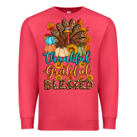 Cardinal thankful grateful blessed turkey Premium Sweatshirt - Artiststas