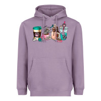 Lavender cat  coffee cup Heavyweight Hoodie - AdoDesignShop