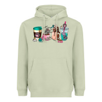 Matcha cat  coffee cup Heavyweight Hoodie - AdoDesignShop
