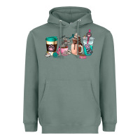 Sage cat  coffee cup Heavyweight Hoodie - AdoDesignShop