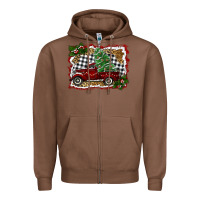 Chestnut christmas truck with tree Zipper Hoodie - RanaPortraitStore