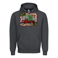 Smoke christmas truck with tree Zipper Hoodie - RanaPortraitStore