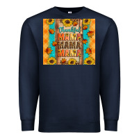 Navy Thankful mama mama mama Premium Sweatshirt - Artiststas