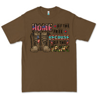 Cacao home of the free beacause of the brave Premium Tee - CowhideDigitalArt