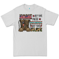 Dove Grey home of the free beacause of the brave Premium Tee - CowhideDigitalArt
