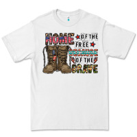 White home of the free beacause of the brave Premium Tee - CowhideDigitalArt