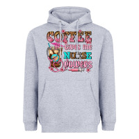 Heather Grey coffee gives me nurse power Heavyweight Hoodie - AdoDesignShop