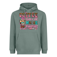 Sage coffee gives me nurse power Heavyweight Hoodie - AdoDesignShop