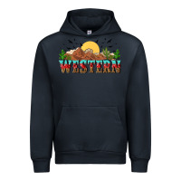 Navy western Urban Hoodie - NancyCooperArtShop