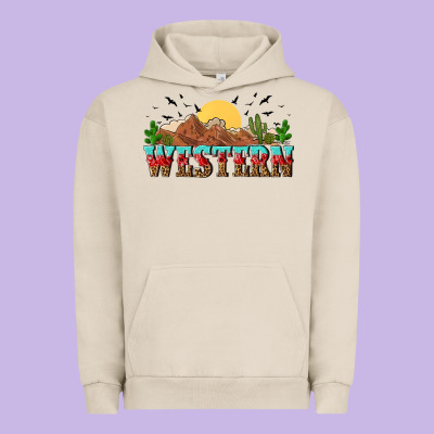 Western Urban Hoodie Designed By Nancycooperartshop