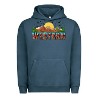 Pigment Midnight Navy western Urban Hoodie - NancyCooperArtShop