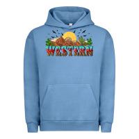 Pigment Pebble Blue western Urban Hoodie - NancyCooperArtShop