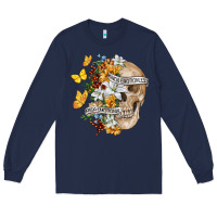 Navy Kinda Emotional Kinda Emotionless Long Sleeve Tee - RanaPortraitStore