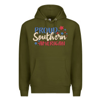 Army Green proud southern american Premium Hoodie - MaliasSmallBusiness