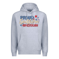 Heather Grey proud southern american Premium Hoodie - MaliasSmallBusiness