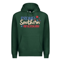 Sports Green proud southern american Premium Hoodie - MaliasSmallBusiness