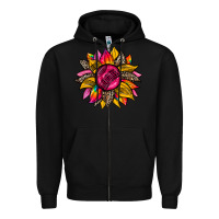 Black race  sunflower Zipper Hoodie - Zillion Design Studio