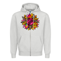 Dove Grey race  sunflower Zipper Hoodie - Zillion Design Studio