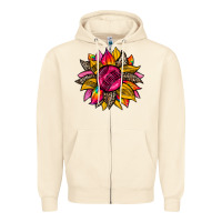 Sandshell race  sunflower Zipper Hoodie - Zillion Design Studio
