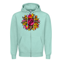 Seafoam race  sunflower Zipper Hoodie - Zillion Design Studio