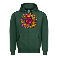 Sports Green race  sunflower Zipper Hoodie - Zillion Design Studio