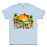 Dusty Blue tennessee summer billie wilder Classic Tee - texasbilliewilder