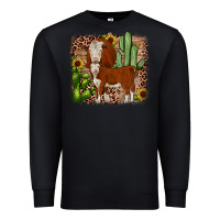 Black Hereford cactus sunflower Premium Sweatshirt - JahusDesignShop