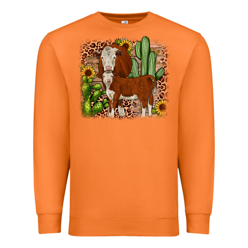 Hereford Cactus Sunflower Premium Sweatshirt by JahusDesignShop | Teevron