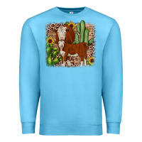 Ocean Blue Hereford cactus sunflower Premium Sweatshirt - JahusDesignShop