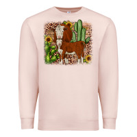Pale Pink Hereford cactus sunflower Premium Sweatshirt - JahusDesignShop